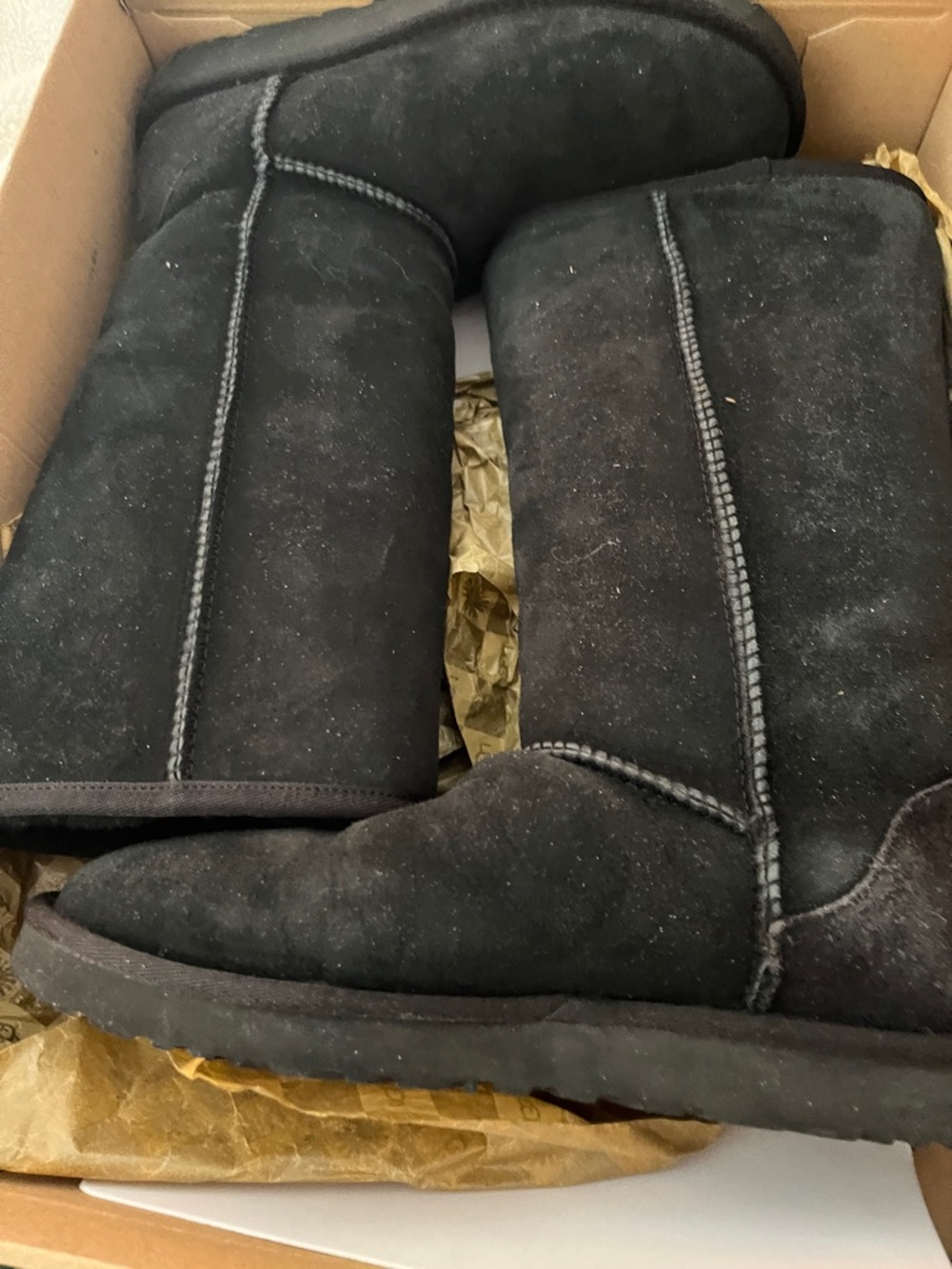 UGG Black Classic Tall Suede Winter Boots